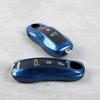 Edelsteinblauer Schlüsselanhänger für Porsche Cayenne, Panamera, 911, Macan, 718