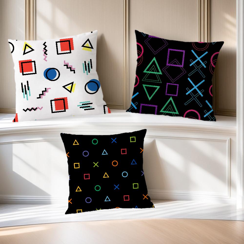 Style Soft Comfortable Anime Gamer Pillow Case for Sofa Living Room Game Home Office Fan Decor Design Square Protective Covers