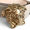 Great VERSACE Belt Medusa Motif Buckle Beige Calf Leather Mens Used