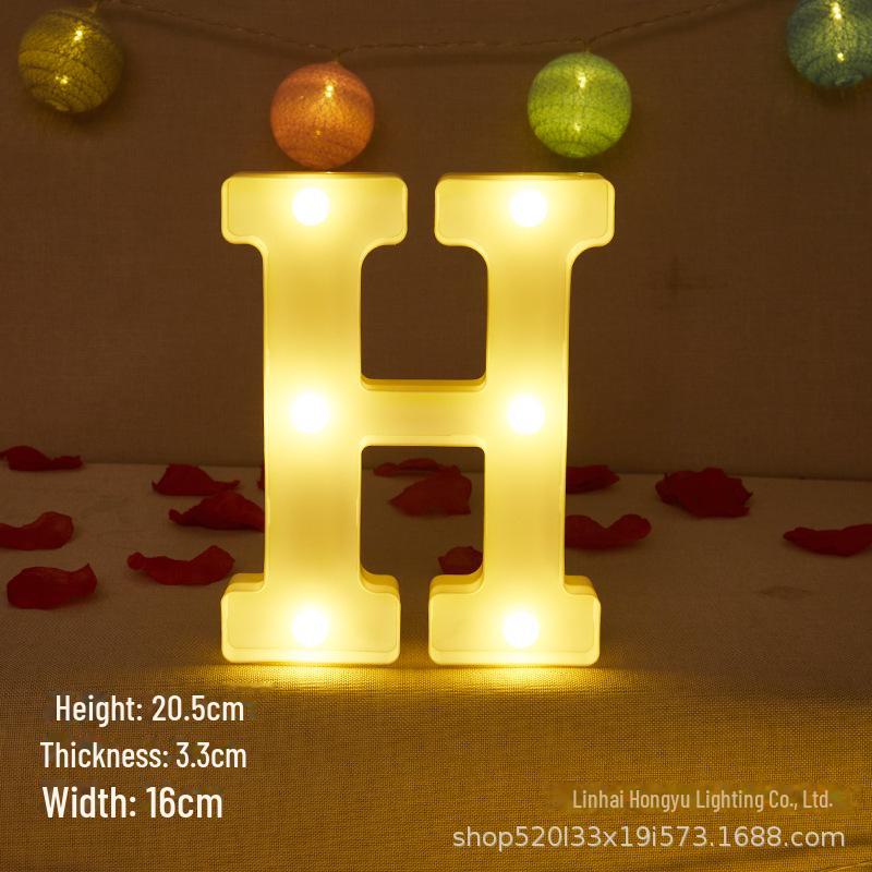 26 English Letter Night Lamp for Wedding Proposal or Decor