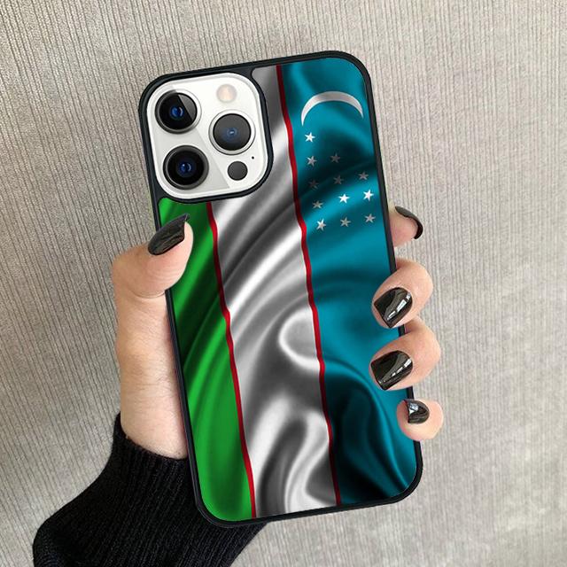 Uzbekistan Flag Phone Case For iPhone 17 Air 16 15 14 plus 12 13 Pro max Soft Bumper Shell Cover coque
