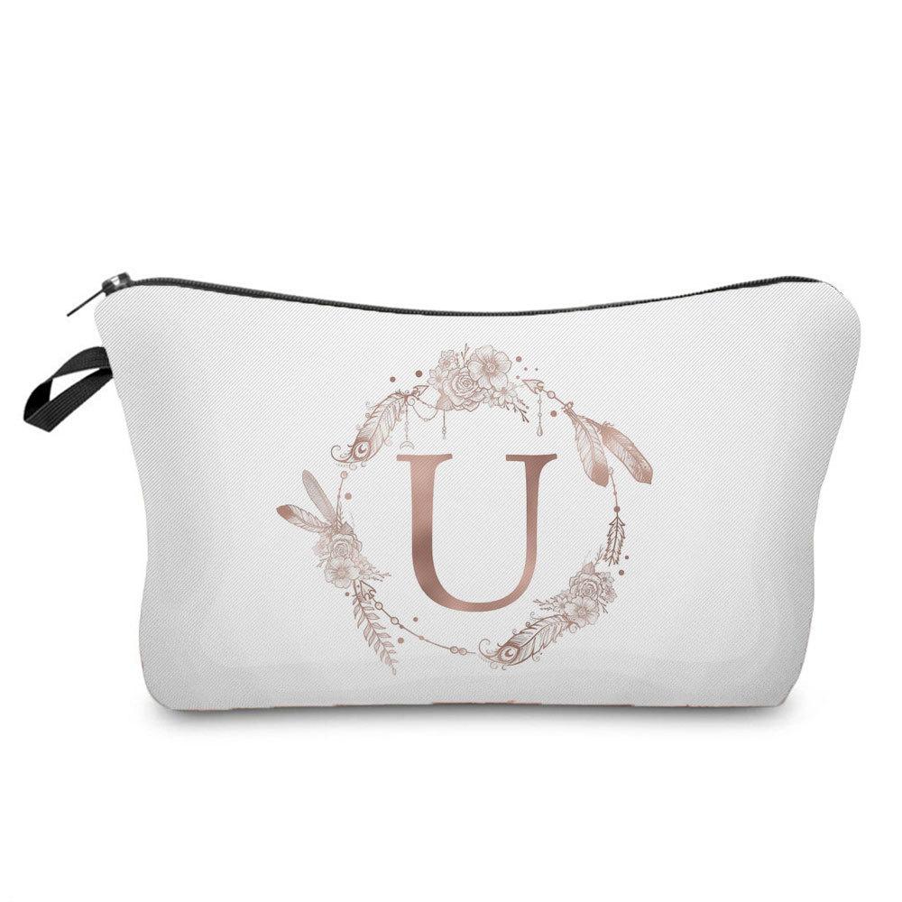 Women letter Print Cosmetic Bag Toiletries Organize Travel Storage Case