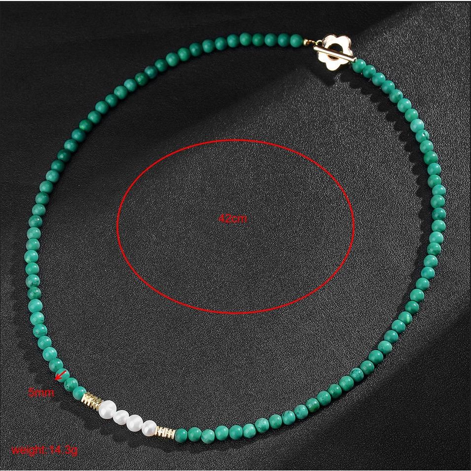 Natural stone pearl necklace, Xiaomi pearl collarbone chain, bead necklace, Bohemian style jewelry