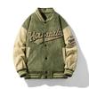 Men Autumn Faux Suede Jacket Baseball Uniform Jacket Coats Men Street Retro Loose Casual Thickened Jacket Fashion Casual Jacket