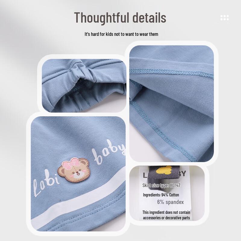 Lablabi Girls' Summer Casual Pleated Skirt