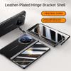 Custodia per Huawei Honor Magic V5 in Lusso PU Pelle Supporto per Lenti Cover Posteriore Protettiva per Magic V5 Guscio Completo con Cerniera a Molla
