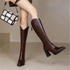 Long Boots for Women Pointed Toe Knee High Shaft Shoes Woman Elegant Quality Gyaru Spring Autumn Trend Waterproof Boot New
