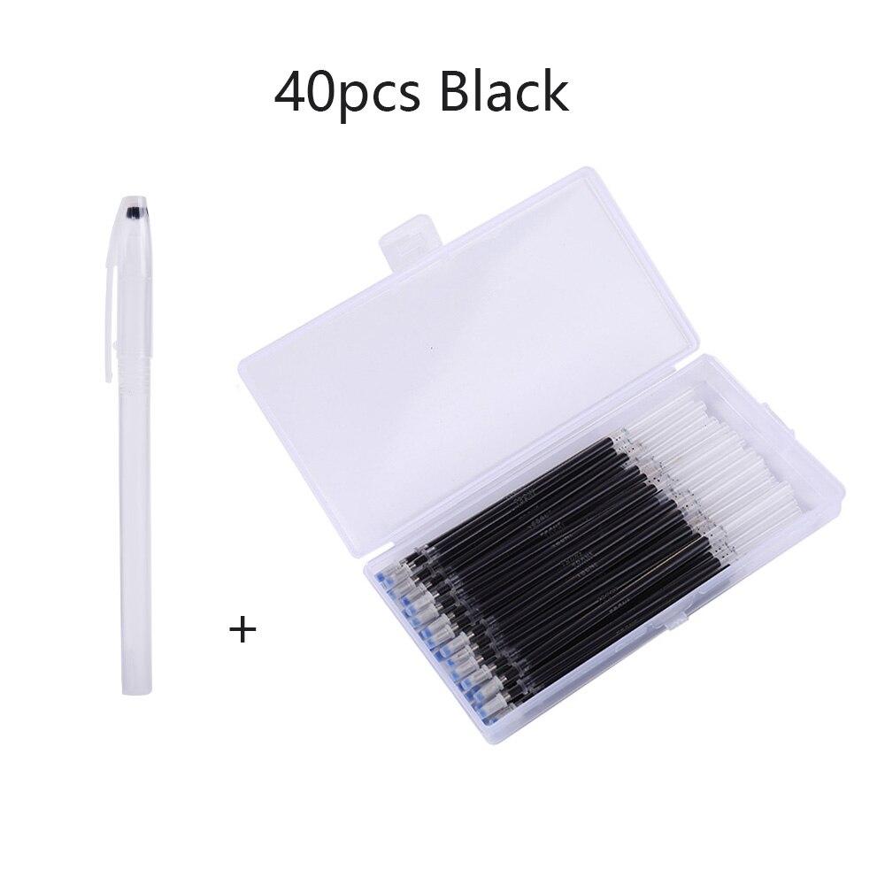 40pcs/Set High Temperature Disappearing Fabric Markers Pencil Fade Out For Drawing Lines Pens DIY Craft Sewing Accessories Box