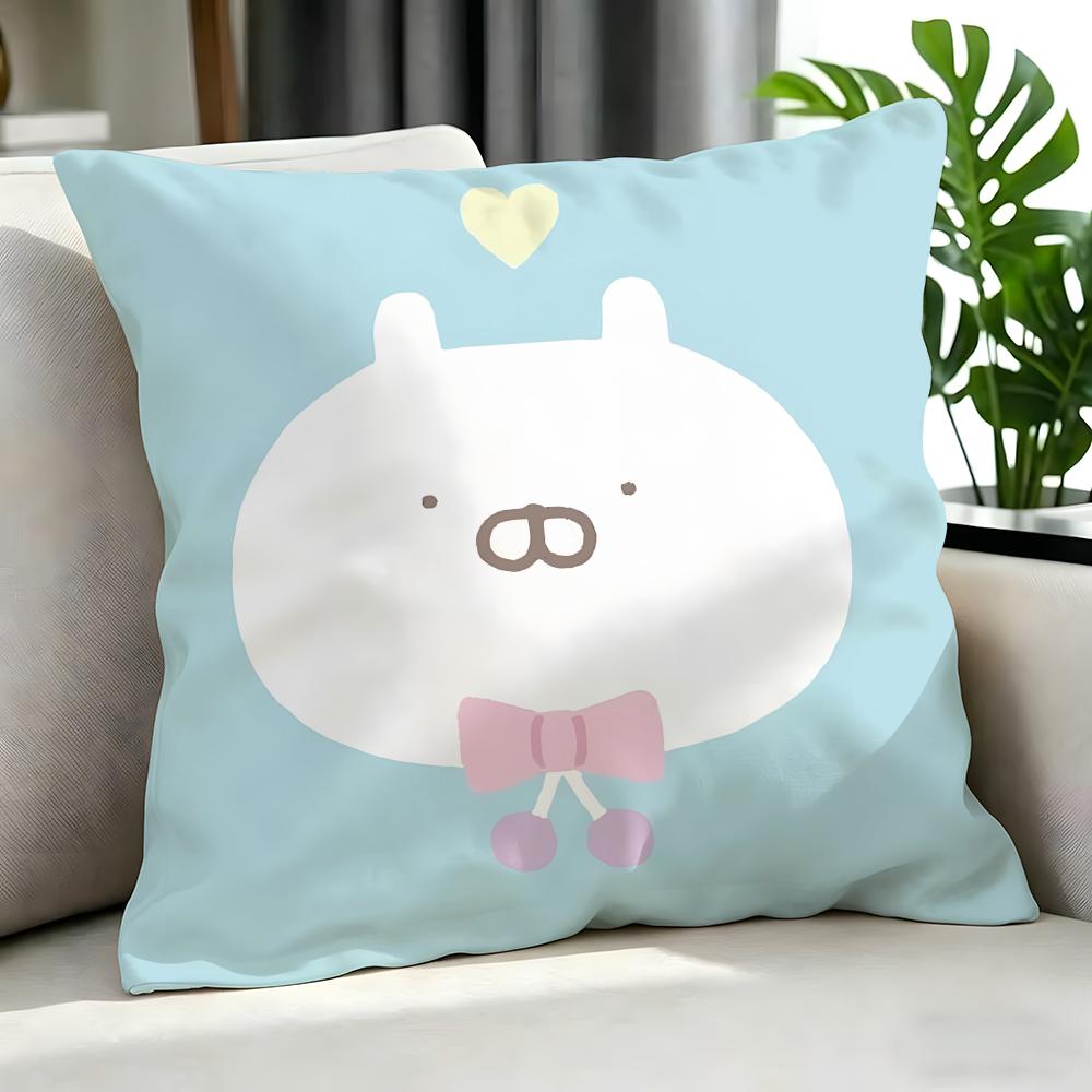 cute Usamaru Cushion Cover Cushion Cover Set 4Pcs 50x50 45x45 40x40 Pillowcase Decorative Sofa Home Decor