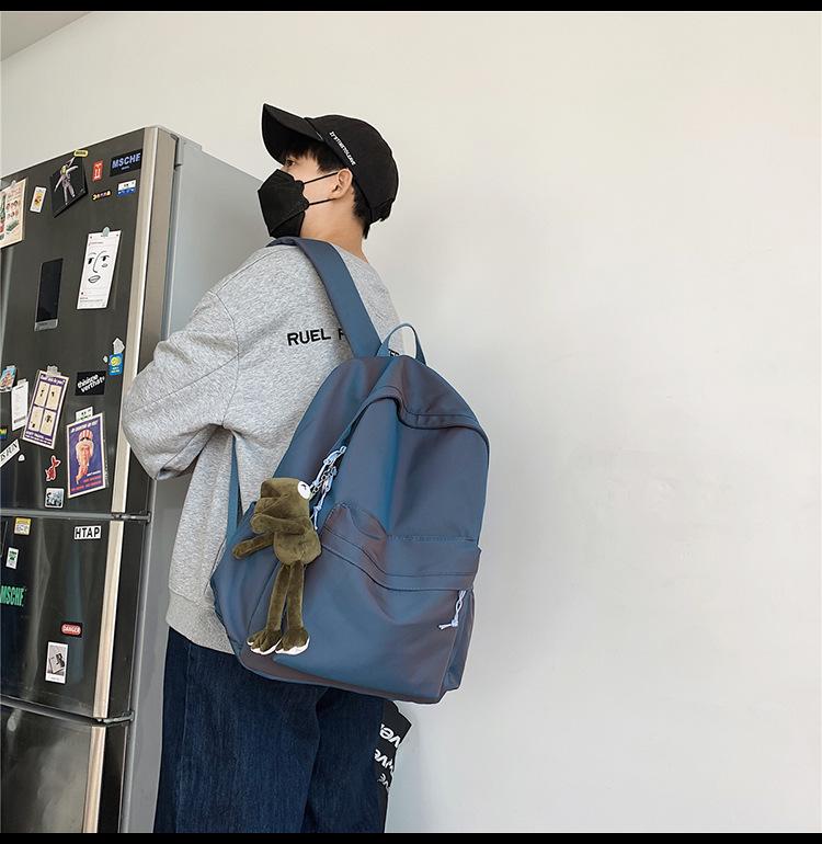 Farbverlauf College-Rucksack: Hongkong-Stil, Großes Fassungsvermögen, Nylon, Spritzwassergeschützt, Schultertasche für Herren.