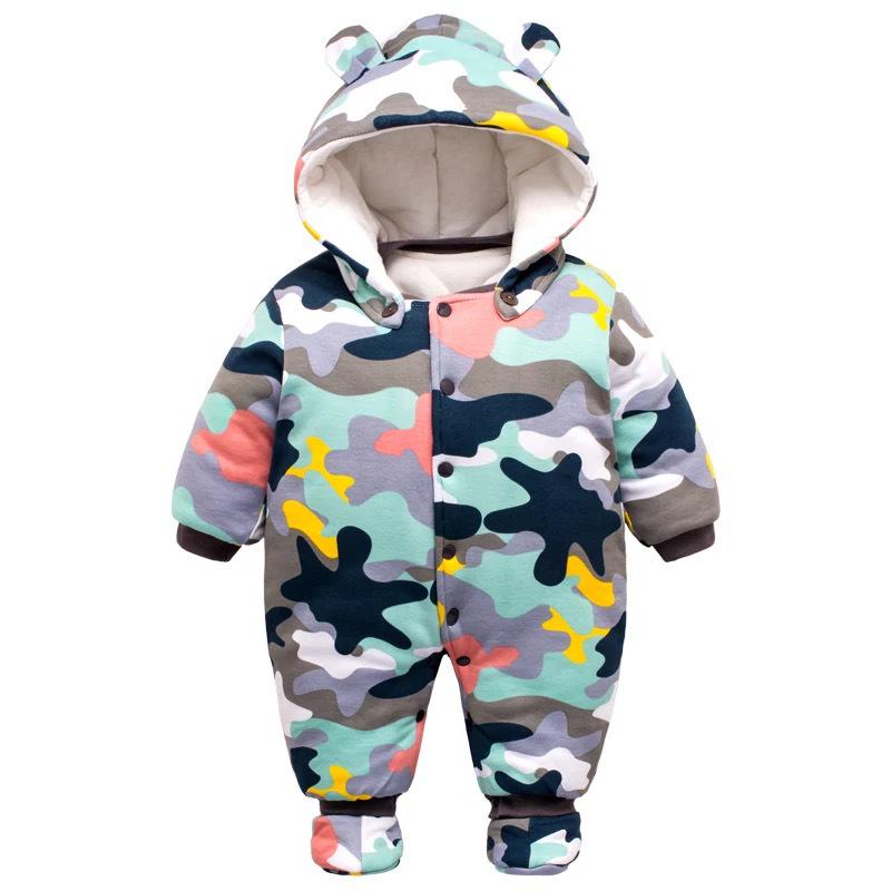 Autumn/Winter Thickened Baby Romper: Short Sleeve One-Piece for Boys & Girls