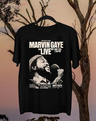 Marvin Gaye Los Angeles Concert Unisex TShirt All Size S3XL Unisex T-Shirt