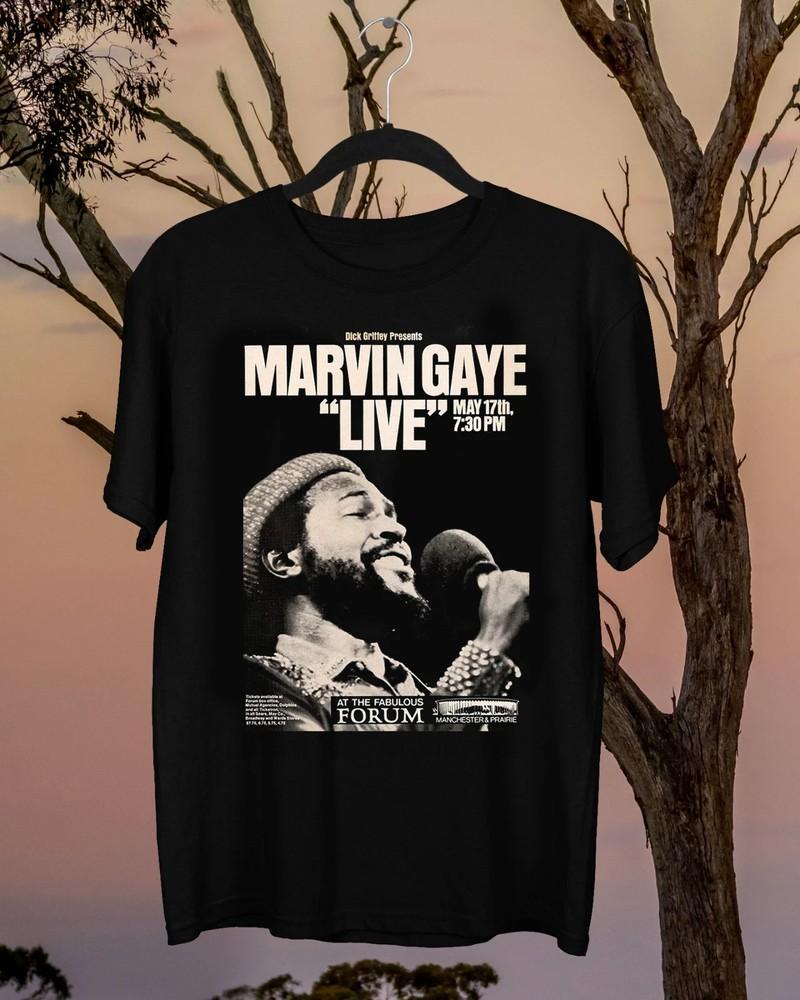 Marvin Gaye Los Angeles Concert Unisex TShirt All Size S3XL Unisex T-Shirt S