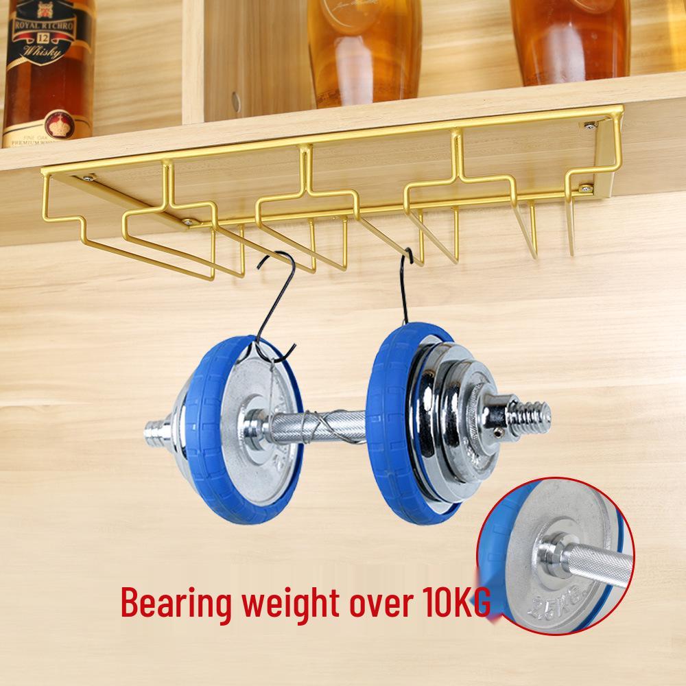 Red Wine Glass Hanging Rack for Stemware Display and Storage