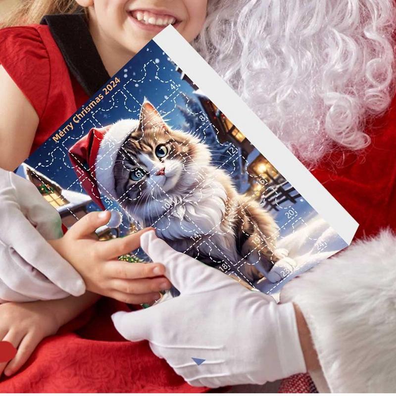 2D Acrylic Cat Pendant Cute Christmas Countdown Calendar Advent Calendar Cute Christmas Countdown Calendar Gift