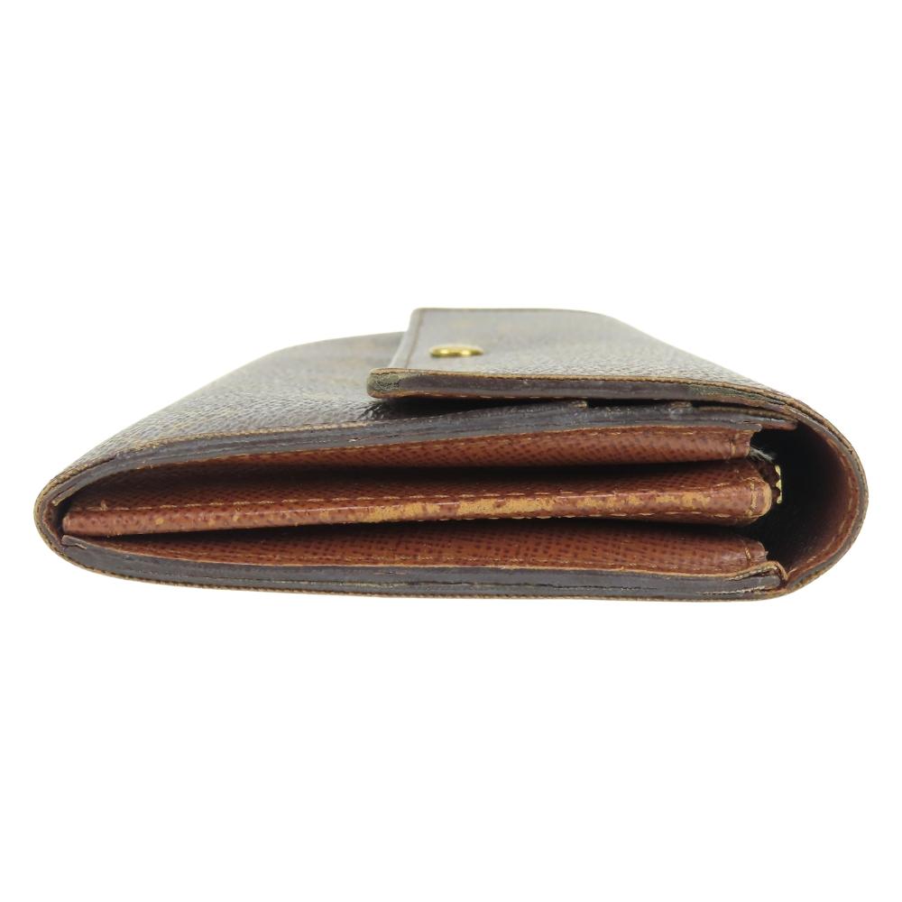 Used LOUIS VUITTON Purse Portefeuille Sara M61734 Monogram Brown Classic