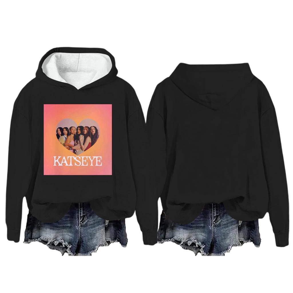 Women's Fashion Casual Long Sleeve Loose Printed Pullover Sports Long Sleeve Hooded Sweatshirt