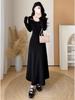 2026 Spring Elegant Slim Rhinestone Knit Dress In French Hepburn Style