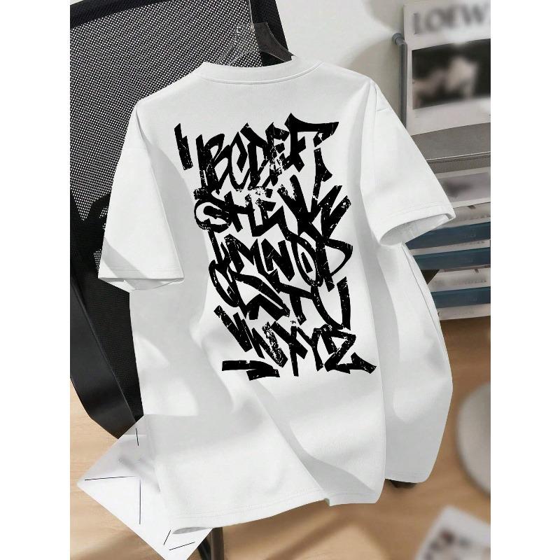 European sizes Summer New Arrival Casual Vintage Front and Back Print Men's Vintage Fashion T-Shirt Short Sleeve Top