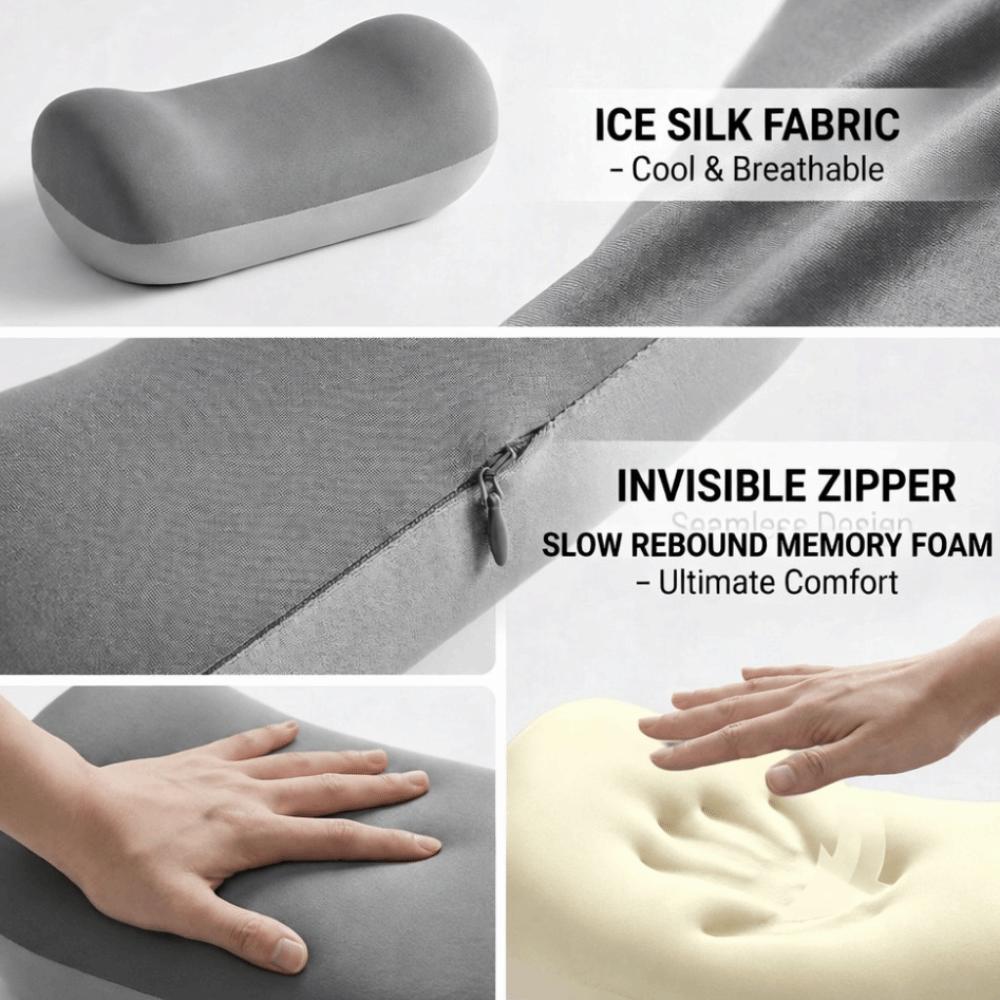 Ice Silk Office Nap Pillow Slow Rebound Neck Pillow Portable Lumbar Pillow  Bedroom