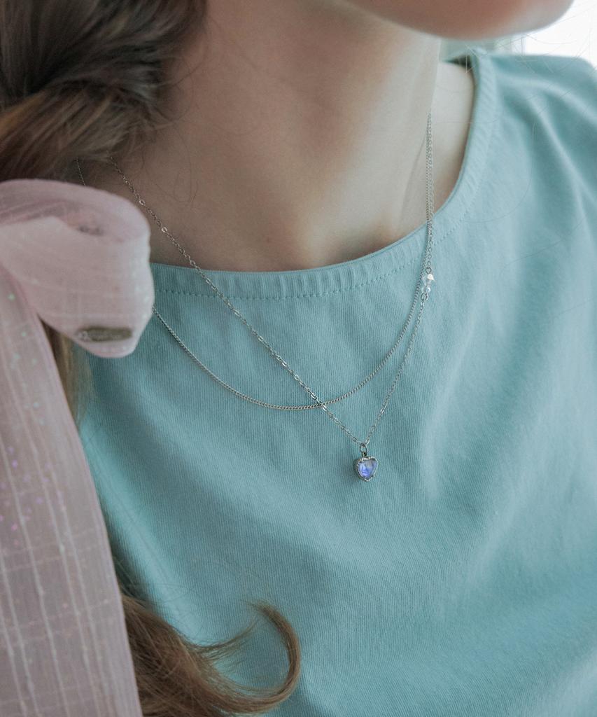 Merrymotive Aurora Heart 2 Chain Surgical Necklace