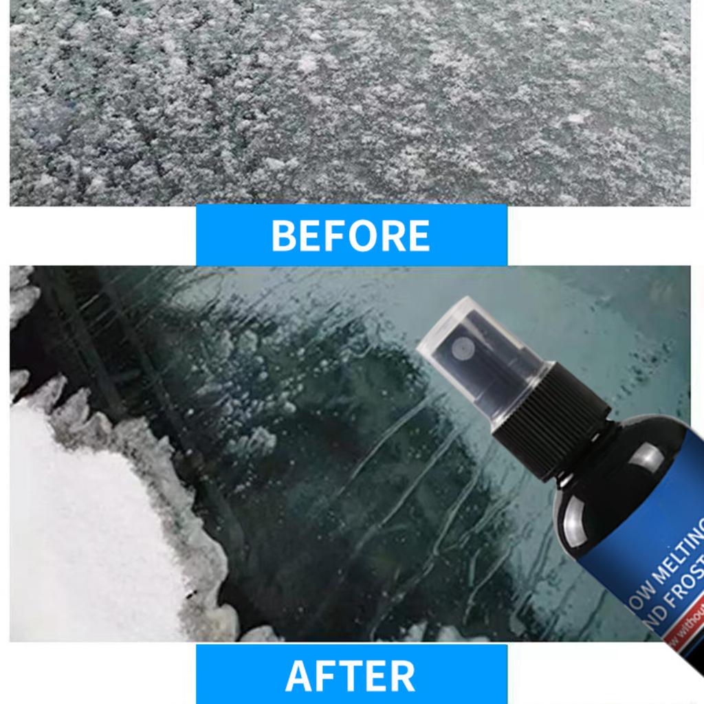 Windschutzscheiben-Enteiser-Spray Für Auto Schneller Eis- Und Schneeschmelzer Multifunktional Starkes Enteisungs- Und Schneeentfernungsmittel Winter Auto100ml