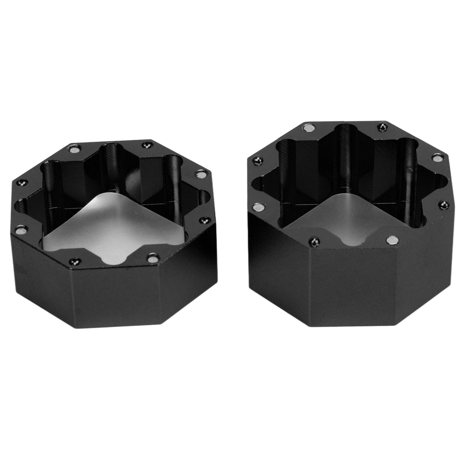 

Держатель коробки для мела из алюминиевого сплава, восьмиугольный, универсальный бильярдный футляр для мела для бильярда чёрный