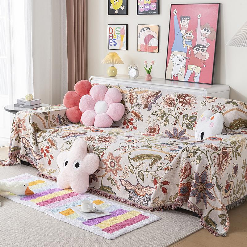 Bohemian Sofa Blanket Blanket Line Blanket Camping Blanket Outdoor Picnic Blanket Nap Blanket Leisure Blanket Cover