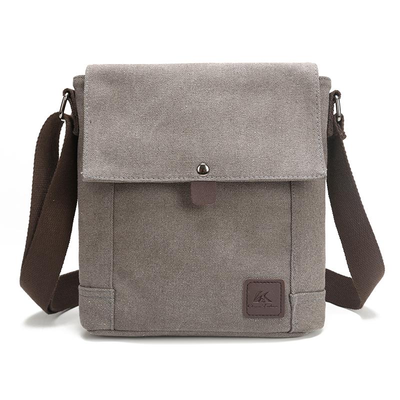 Men's Canvas Crossbody Bag Multifunctional Lightweight Shoulder Bag