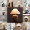 Japanese Wabi-Sabi Ceramic Table Lamp for Living Room/Bedroom