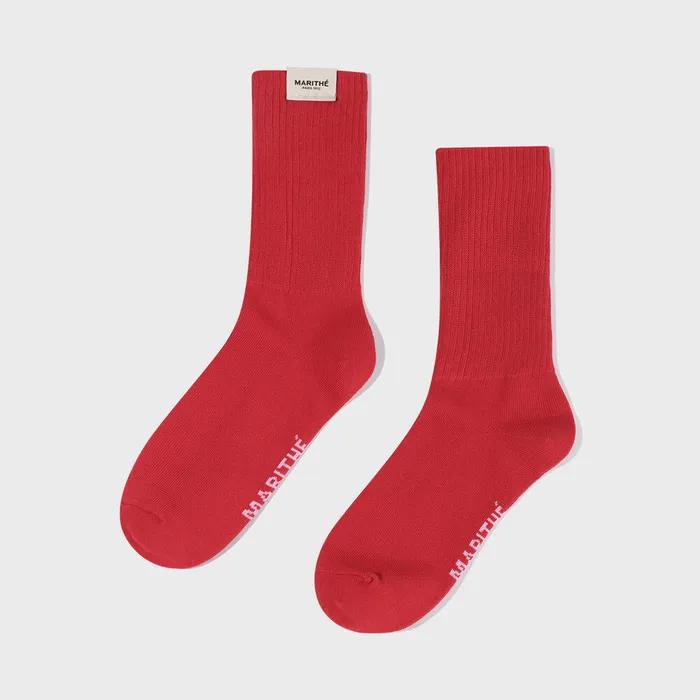 W REGULAR LOGO SOCKS red