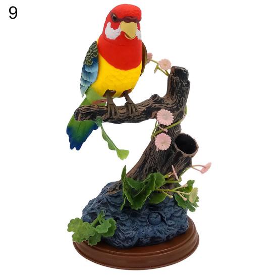 

Інтерактивний аксесуар. Модна іграшка з електричним голосовим керуванням на батарейках. Іграшка для птахів. Співаючий папуга 9