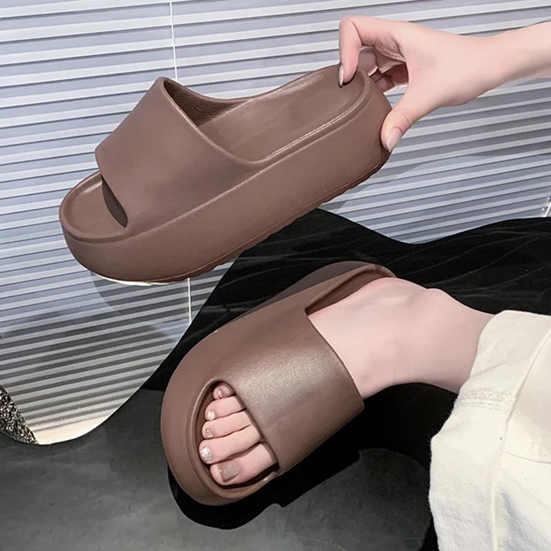 Fashion Women's Shoes Platform Slippers for Women Summer Comfort Soft Sole Beach Shoes Slides Woman Thick Bottom Non-Slip Sandals Ladies