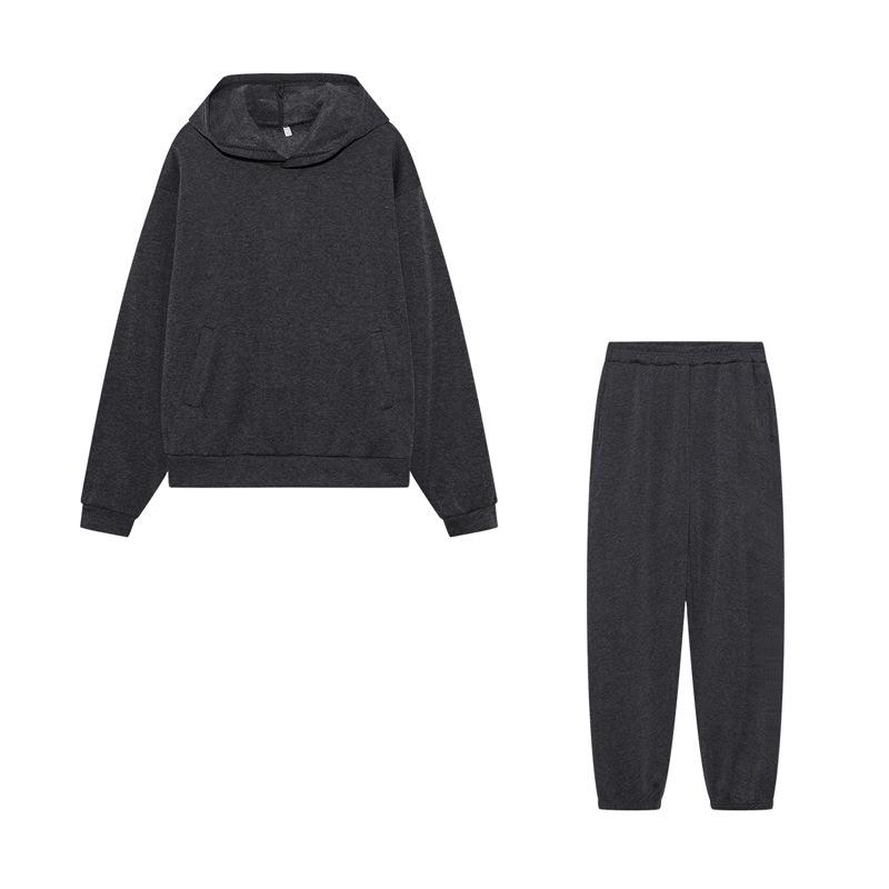 Women's Autumn Casual Two-Piece Hooded Sweatshirt and Long Pants Set