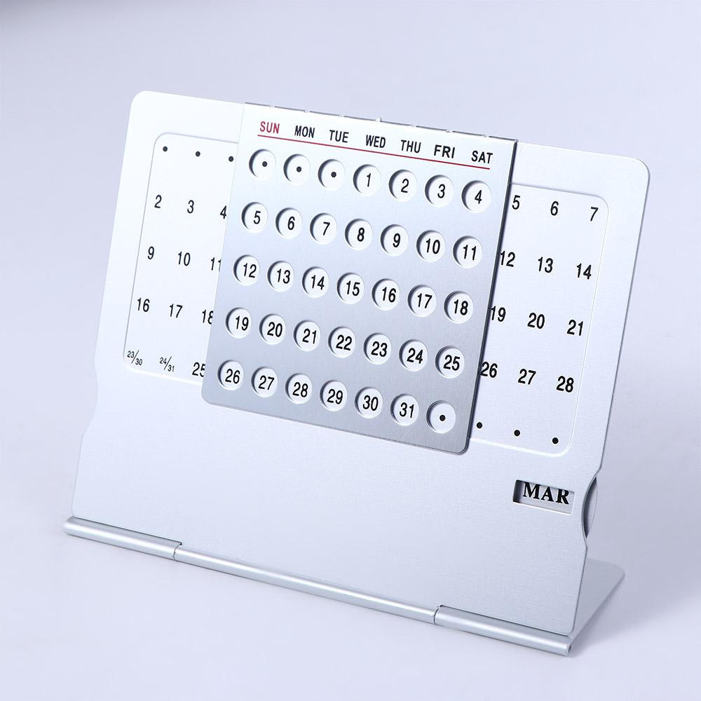 Zinc Zinc Alloy Home Room Decoration Schedule Planner Yearly Calendar Perpetual Calendar Desktop Calendar