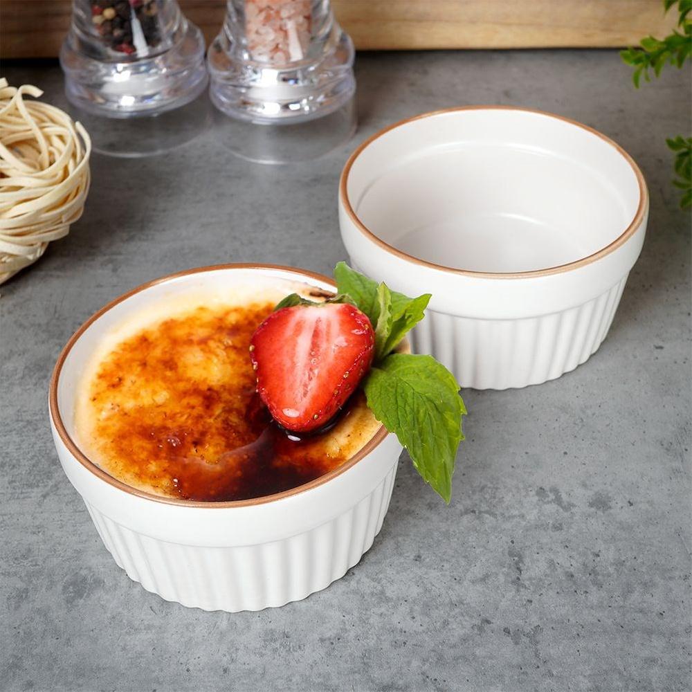2x Ovenproof Baking Dish, Bowl, Ramekin, Porcelain, 170ml
