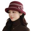 Hat Female Season Mother Woolen Top Hat Thickened Elderly Grandmother Cloth Basin Hat Casual Bucket Hat