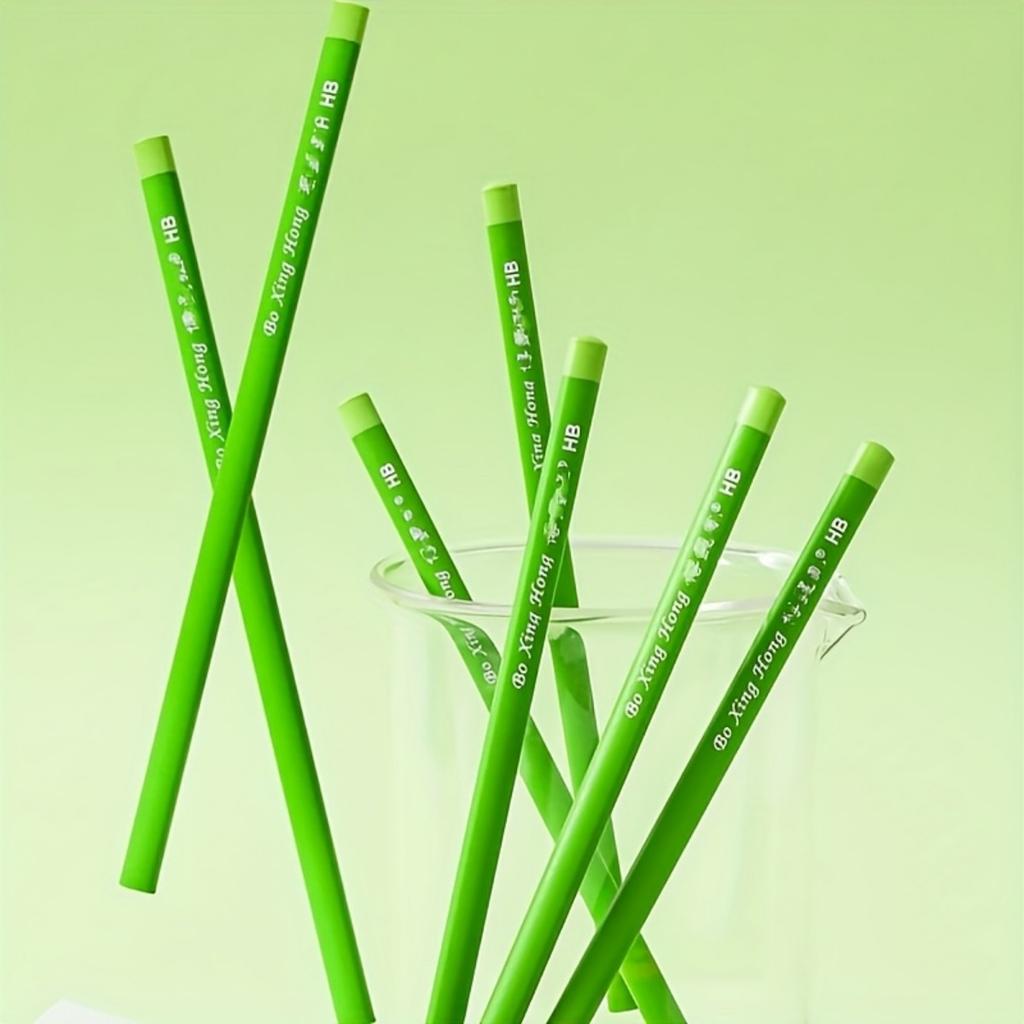 10-1pcs Green Pencil HB Hardness Thick Core for Practicing Handwriting and Drawing Durable and Not Easily Breakable