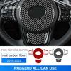 Real Soft Carbon Fiber Steering Wheel Wrap for Toyota Supra GR A90 A91 MK5 2019 2020 2021 2022 2023 2024 2025 Car Interior Decor