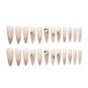 French Princess Pink Rhinestone False Nails - Light Luxury Handmade Nail Art Tips