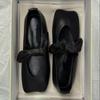 Cowhide Version~ Korean Version of Niche Bow Shallow Mouth Single Shoes Women's New Spring Mary Jane Shoes Ballet Flats