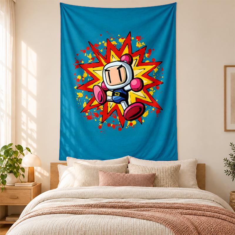 Bomberman Tapestry highquality for decorating living room bedroom dorm walls ideal as bedroom wallart orholiday gift