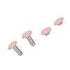 500 Sets Leather Rivets 6x8mm Electroplated High Strength Metal Widely Used Double Cap Rivets for Hat Belt Shoes Pink