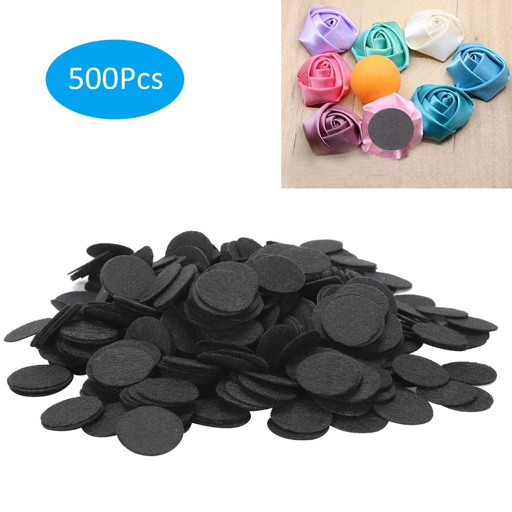 500pcs White Nonwoven Round Piece Black Round Felt Circles Felt Craft Pads Craft Finishing