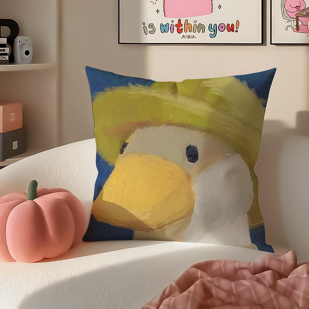 Cartoon Character PParty Animals Cushion Cover Pillowcase Short Plush Invisible zipper Room Sofa Cushion Cover