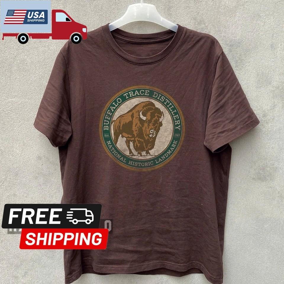 

BUFFALO TRACE Distillery Whiskey Unisex Russet Tshirt Size S5XL Unisex T-Shirt S