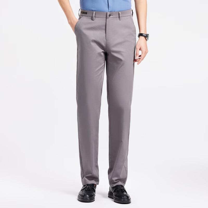 FENGXIAO Men's Business Casual Straight-Leg Pants
