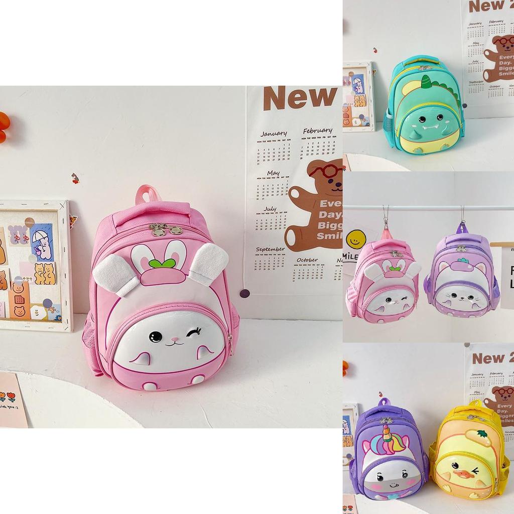Haonna Kids Backpack Cute Cartoon Shoulder Bag Anti-theft Breathable Lightweight Oxford Fabric