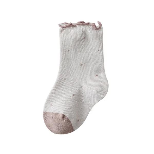 Children's Girls Socks Cotton Dot Solid Kids Girl Sock Fashion Princess Baby Socks For Girls Autumn Winter 0-12Years Accessories