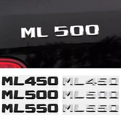 3D Car Rear Badge Emblem Sticker  Tail Box Number Letter Decal Decoration for ML430 ML450 ML500 ML550 Modified Accessories